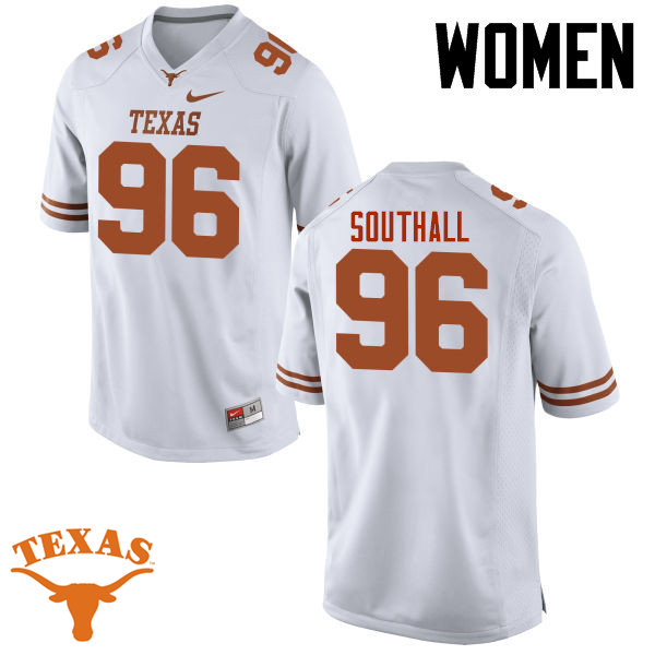 Women #96 Marcel Southall Texas Longhorns College Football Jerseys-White